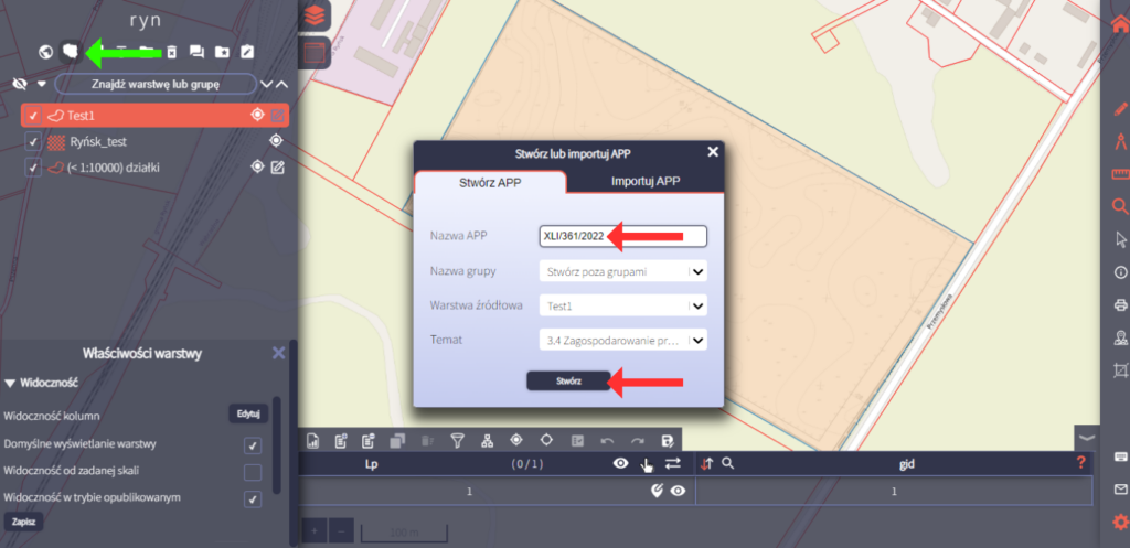 Importowanie plików GML. Narzędzie Zbiory APP